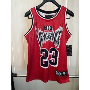 NWT Men’s Rebel Vengeance #23  Red/Black Basketball Jersey Size Small